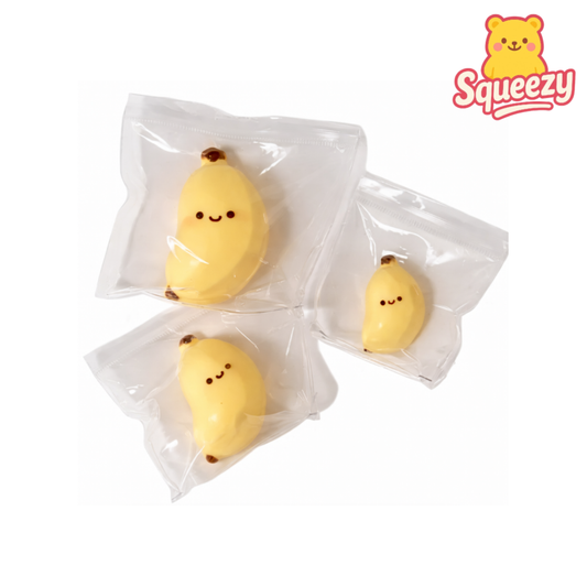 Yellow Banana Cute Squishy Stress Relief Toy