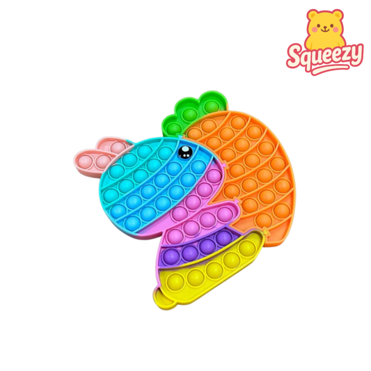 colorful Bunny Rabbit Carrot pop it Stress Relief Toy