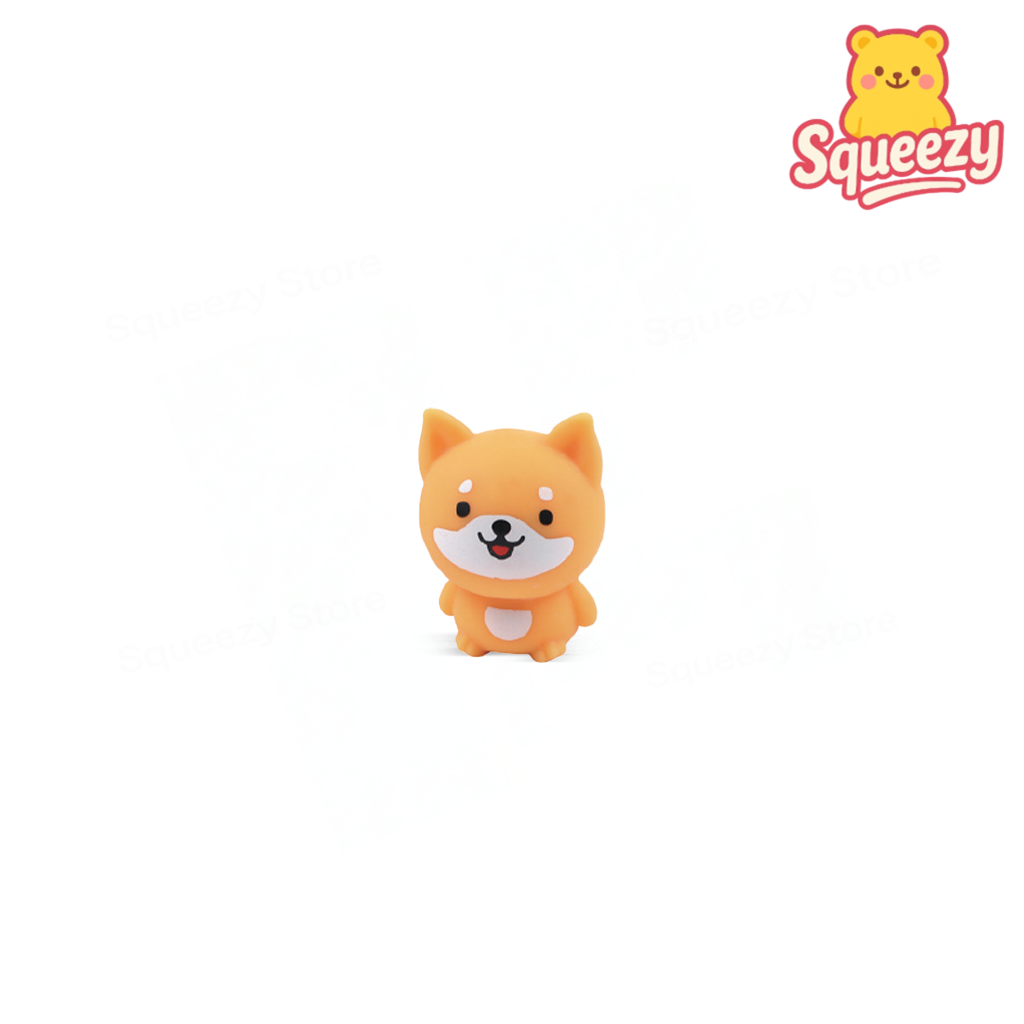 EVA Shiba Inu soft squeezable dog stress relief toy inspired by the Shiba Inu breed.