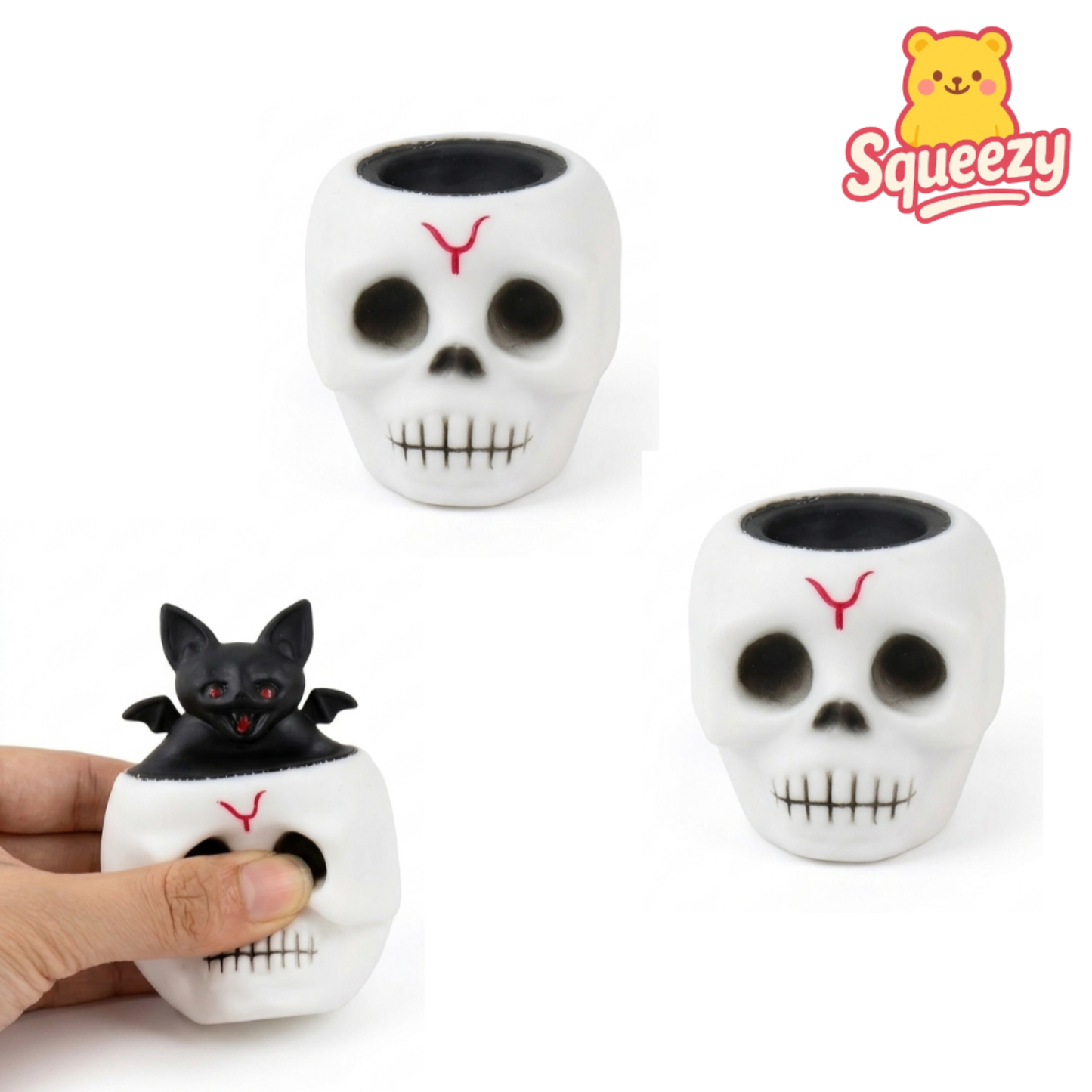 Halloween bat Squeeze Toys with Popping Ghosts