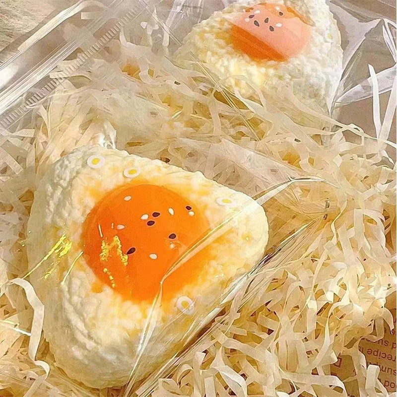 Cute Egg Rice Ball Squishy Toy