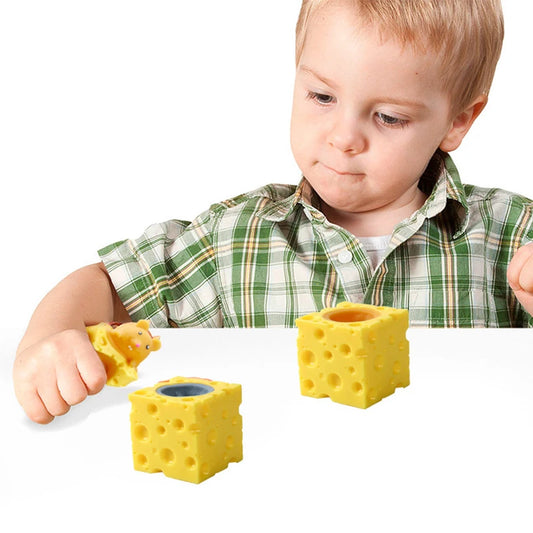 Cheese Mouse Squeeze Toy for Stress