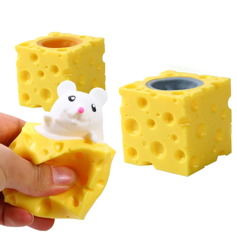 Cheese Mouse Squeeze Toy for Stress