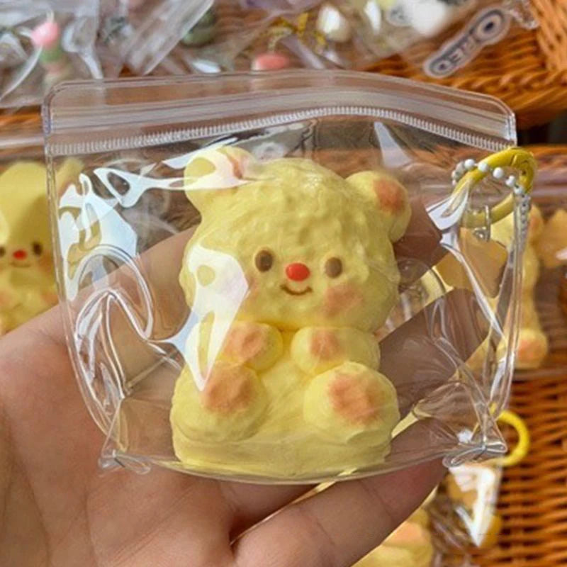 Handmade Squishy Butter Bear Mochi Taba Squishy NEW Fidget Toy Stress Relief Decompression Toy