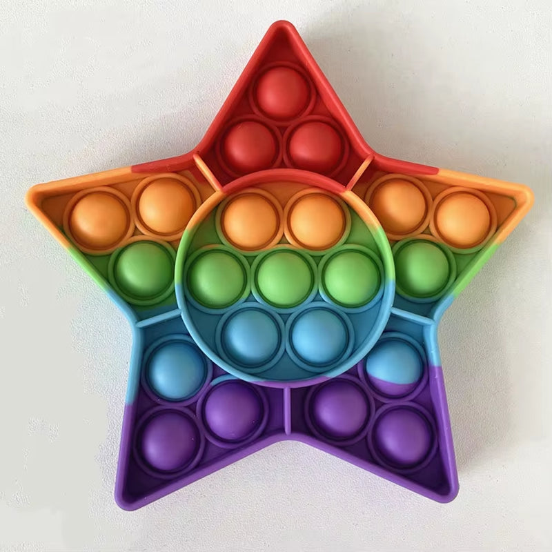 Sensory Toys Rainbow Dinosaur Fidget Toys Children Push Its Kawaii Autism Needs Squishy Stress Reliever Toys AΠ½ΡΠΈΡΡΡΠ΅ΡΡ