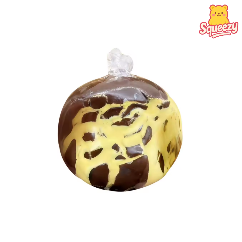 yellow Crunchy Chocolate squishy Handmade Ball