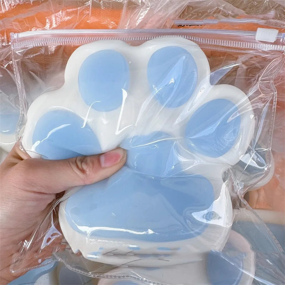 Extra Large Squeeze Cat Paw Toys Silicone Decompression Toys Sticky Soft Pinching and Decompressing Toy for Stress Release Toys