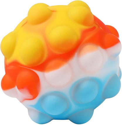 Push Bubble Fidget Toy, Finger Pop Ball Kid Adult Interactive Sensory Silicone Toy, Creative Stress Relief Multicolor Squeeze Ball (4 Packs)