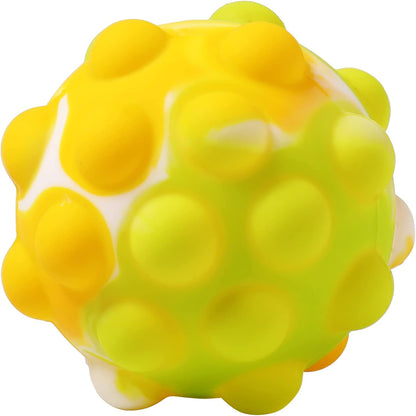 Push Bubble Fidget Toy, Finger Pop Ball Kid Adult Interactive Sensory Silicone Toy, Creative Stress Relief Multicolor Squeeze Ball (4 Packs)