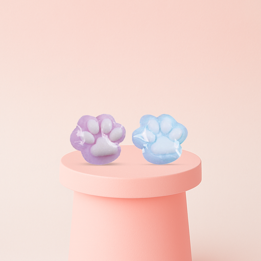 12cm Big and Thick Cat Paw in pastel purple and blue colors with realistic paw pad details.