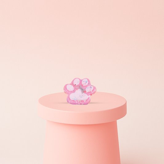 15cm Jumbo Cat Paw soft sensory toy with oversized pink paw shape and white center pad detail.