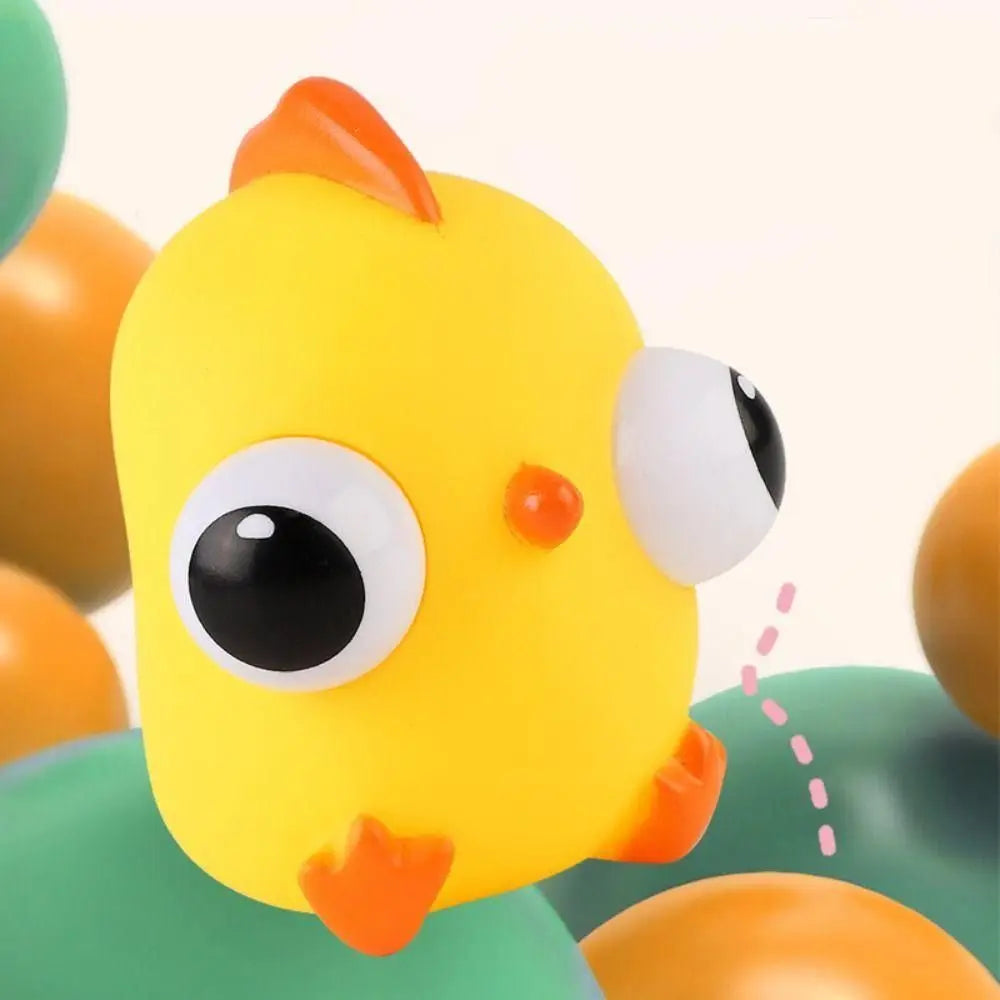 Yellow Brown Green Pop Eyes Toy New Plastic Silicone Stress Relief Squeeze Toy Pig Chicken Rabbit Cartoon Toy