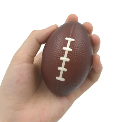 Relax with Our anti Stress Fidget Rugby Ball for Office and Kids Brown Pressure Release Bouncy Squeeze Stress Relief Toy