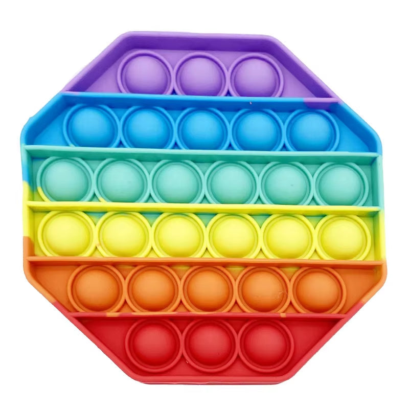 Sensory Toys Rainbow Dinosaur Fidget Toys Children Push Its Kawaii Autism Needs Squishy Stress Reliever Toys Aнтистресс