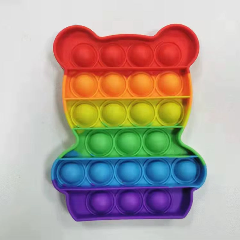 Sensory Toys Rainbow Dinosaur Fidget Toys Children Push Its Kawaii Autism Needs Squishy Stress Reliever Toys Aнтистресс