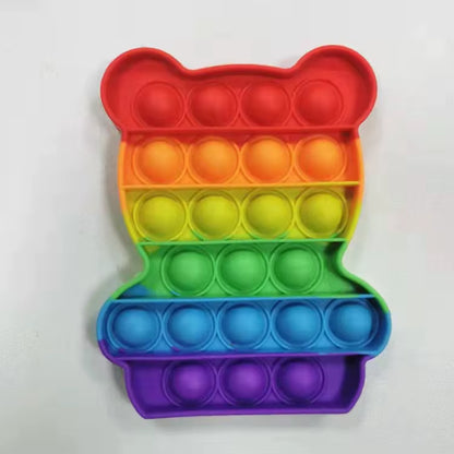 Sensory Toys Rainbow Dinosaur Fidget Toys Children Push Its Kawaii Autism Needs Squishy Stress Reliever Toys Aнтистресс