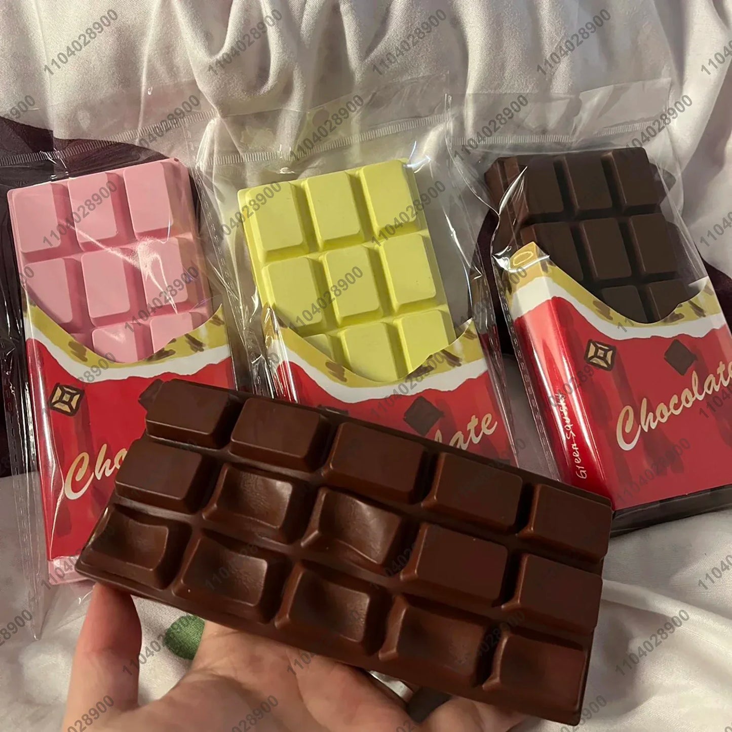 Chocolate Bar Squishy Slow Rising White Chocolate Bar Slow Rebound Squeeze Toy Food Stress Release Hand Relax Gift