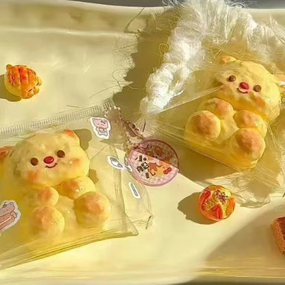 Handmade Squishy Butter Bear Mochi Taba Squishy NEW Fidget Toy Stress Relief Decompression Toy