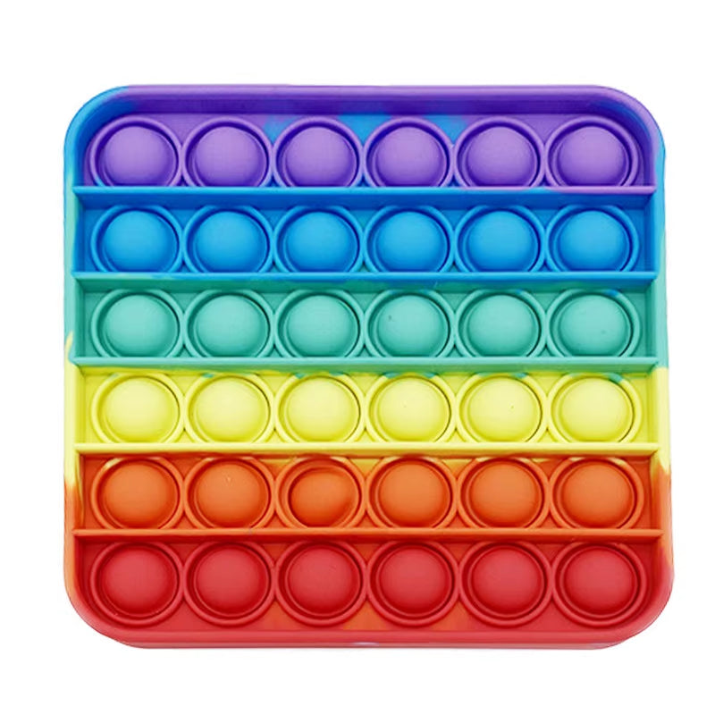 Sensory Toys Rainbow Dinosaur Fidget Toys Children Push Its Kawaii Autism Needs Squishy Stress Reliever Toys Aнтистресс