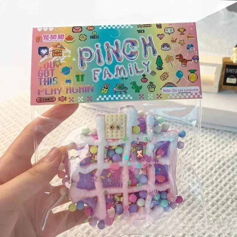 Squeeze Toys Pinching Cake Decompressing Toy Soft Sticky Stress Relief Relax Toys Slow Rebound Toy Stress Release Vent Toys