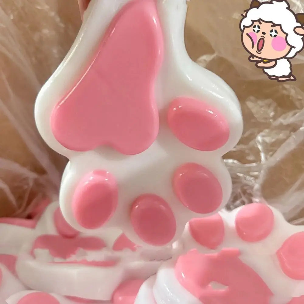 Extra Large Squeeze Cat Paw Toys Silicone Decompression Toys Sticky Soft Pinching and Decompressing Toy for Stress Release Toys