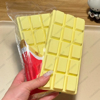 Chocolate Bar Squishy Slow Rising White Chocolate Bar Slow Rebound Squeeze Toy Food Stress Release Hand Relax Gift