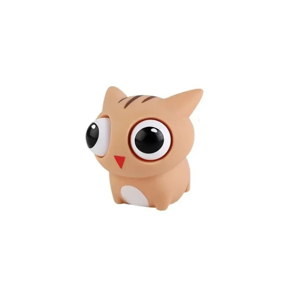 Yellow Brown Green Pop Eyes Toy New Plastic Silicone Stress Relief Squeeze Toy Pig Chicken Rabbit Cartoon Toy