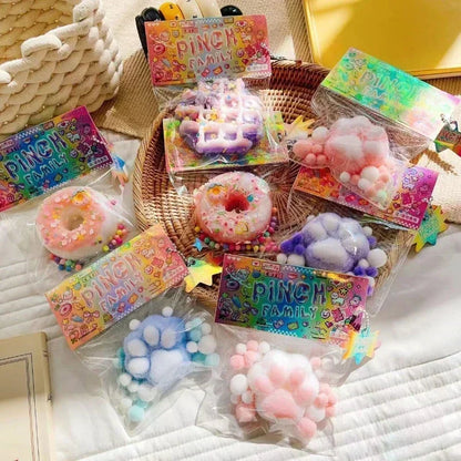 Squeeze Toys Pinching Cake Decompressing Toy Soft Sticky Stress Relief Relax Toys Slow Rebound Toy Stress Release Vent Toys