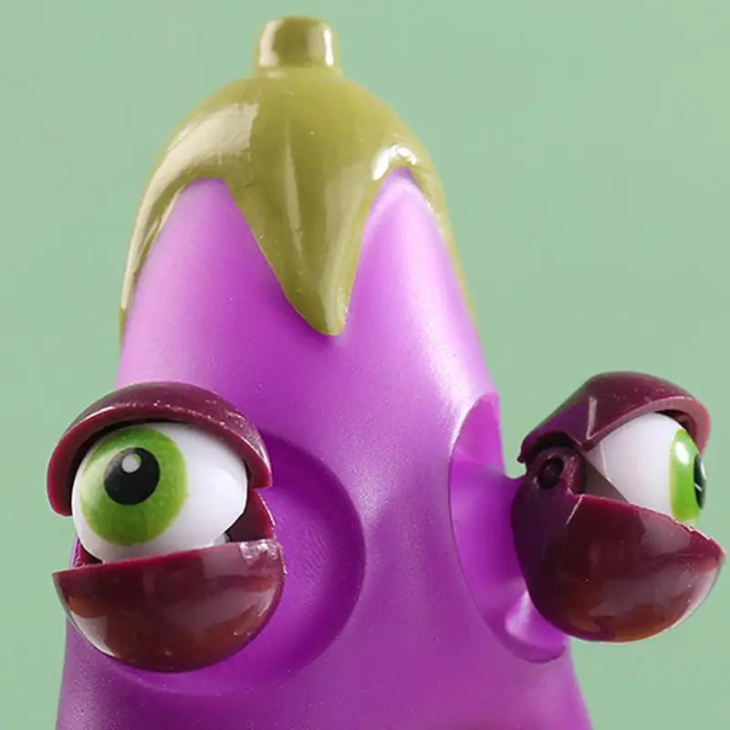 Stress Relief Toy Popping Out Eyespinch Toys Creative Eggplant Slow Rising Squish Balls Funny Christmas Gift Squish Balls For