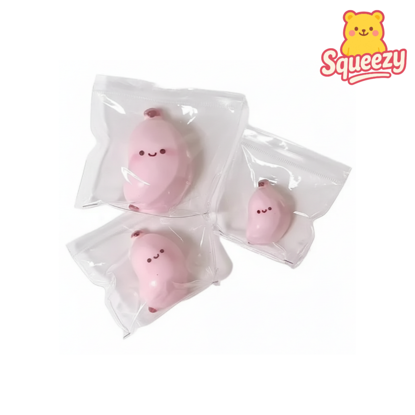 pink Banana Cute Squishy Stress Relief Toy