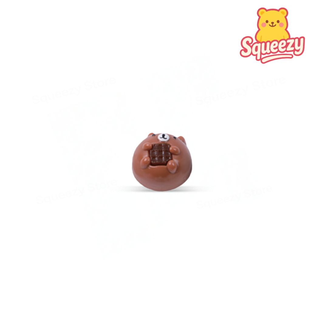 Bear Squishy — Brown Bear Squishy mini super soft slow-rising sensory toy.