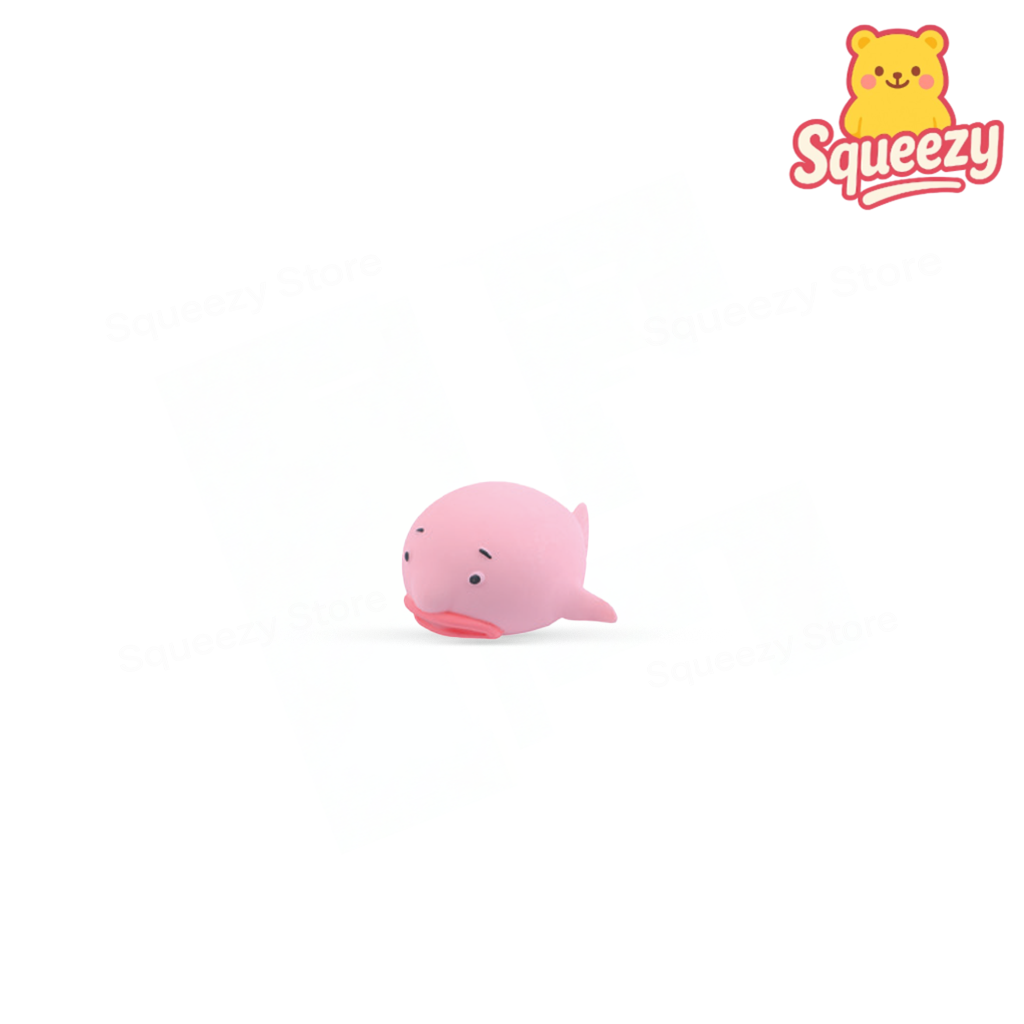 Big Size Ugly Fish soft EVA stress relief toy shaped like a pink fish with a funny grumpy face.