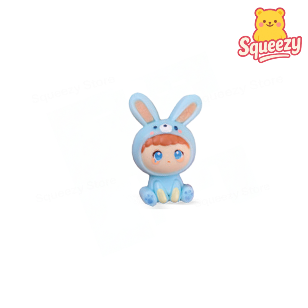 Blue Bunny Doll Squishy — Blue Bunny Doll Squishy mini super soft slow-rising stress relief toy.