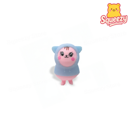 Blue Character Squishy — Blue costume animal squishy mini super soft slow-rising stress relief toy.
