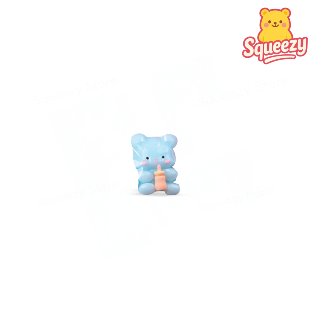 Blue Elephant Squishy mini super soft slow-rising stress relief toy.