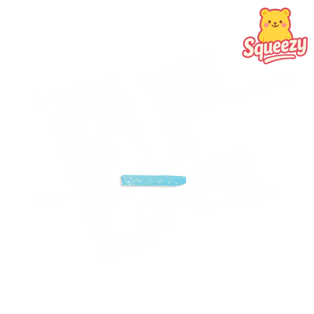 Blue Super Long Water Wiggler water snake fidget toy with sparkling liquid.
