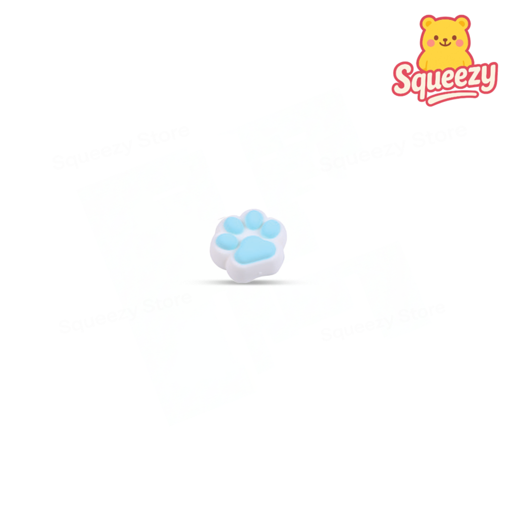 Blue Super Squishy Cat Paw, Big Size soft EVA stress relief toy with pastel blue paw pads.