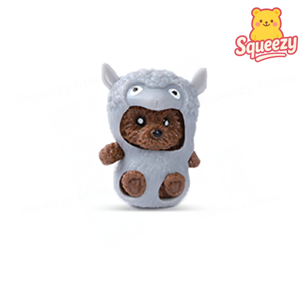 Brown Bear Costume Squishy — Brown bear costume squishy mini soft slow-rising sensory toy.