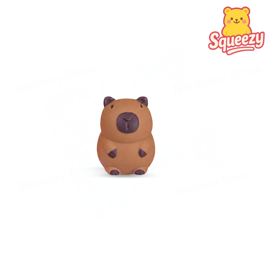 Brown Capybara: Brown Small Size EVA Capybara soft desk toy for stress relief.