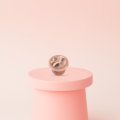 Brown Sugar Boba Slime collection featuring milk tea-inspired slime cups with brown sugar and tapioca pearl designs.