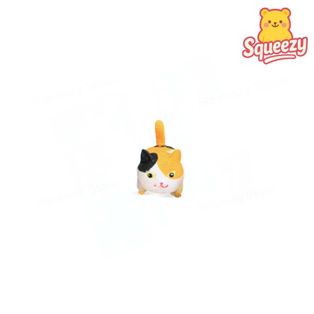Calico Big Angry Cat soft EVA stress relief toy with orange, black, and white patches.