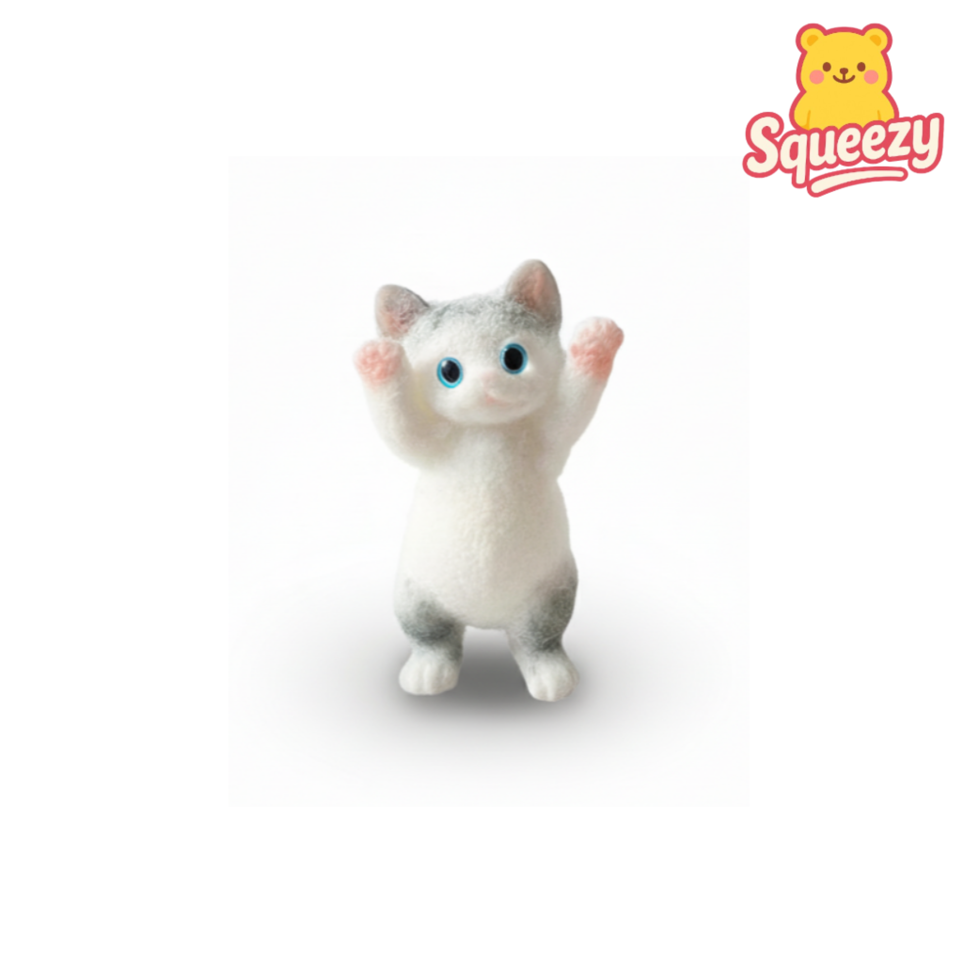white Cat Squishy Stress Toy