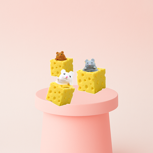 Cheese Mouse Squeeze Toy for Stress