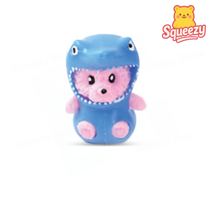 Blue Dinosaur Bear Squishy — Blue dinosaur costume bear squishy mini soft slow-rising sensory toy.