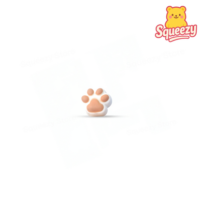 Cream Super Squishy Cat Paw, Mini Size soft EVA stress relief toy with beige paw pads.