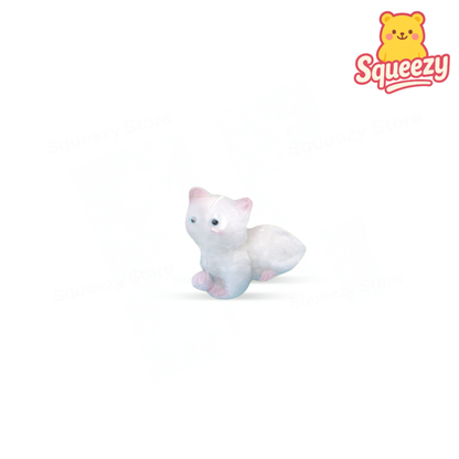 Cute Cat Squishy super soft slow-rising white kitten stress relief toy made from premium PU foam.