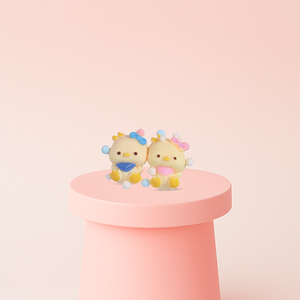 Cute Duck Squishies in pastel blue and yellow colors, super soft slow-rising stress relief toys.