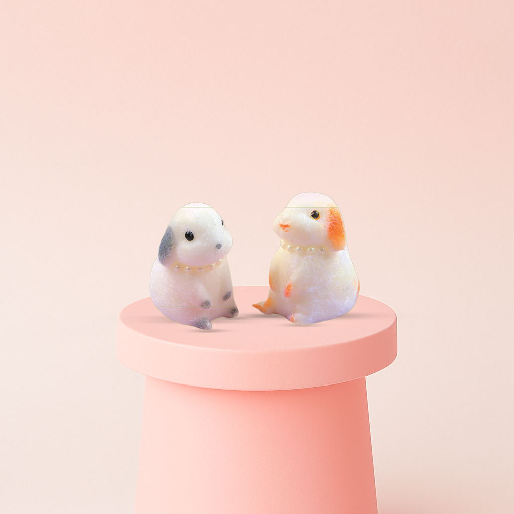 Cute Rabbit Squishies in pastel colors, super soft slow-rising bunny stress relief toys.