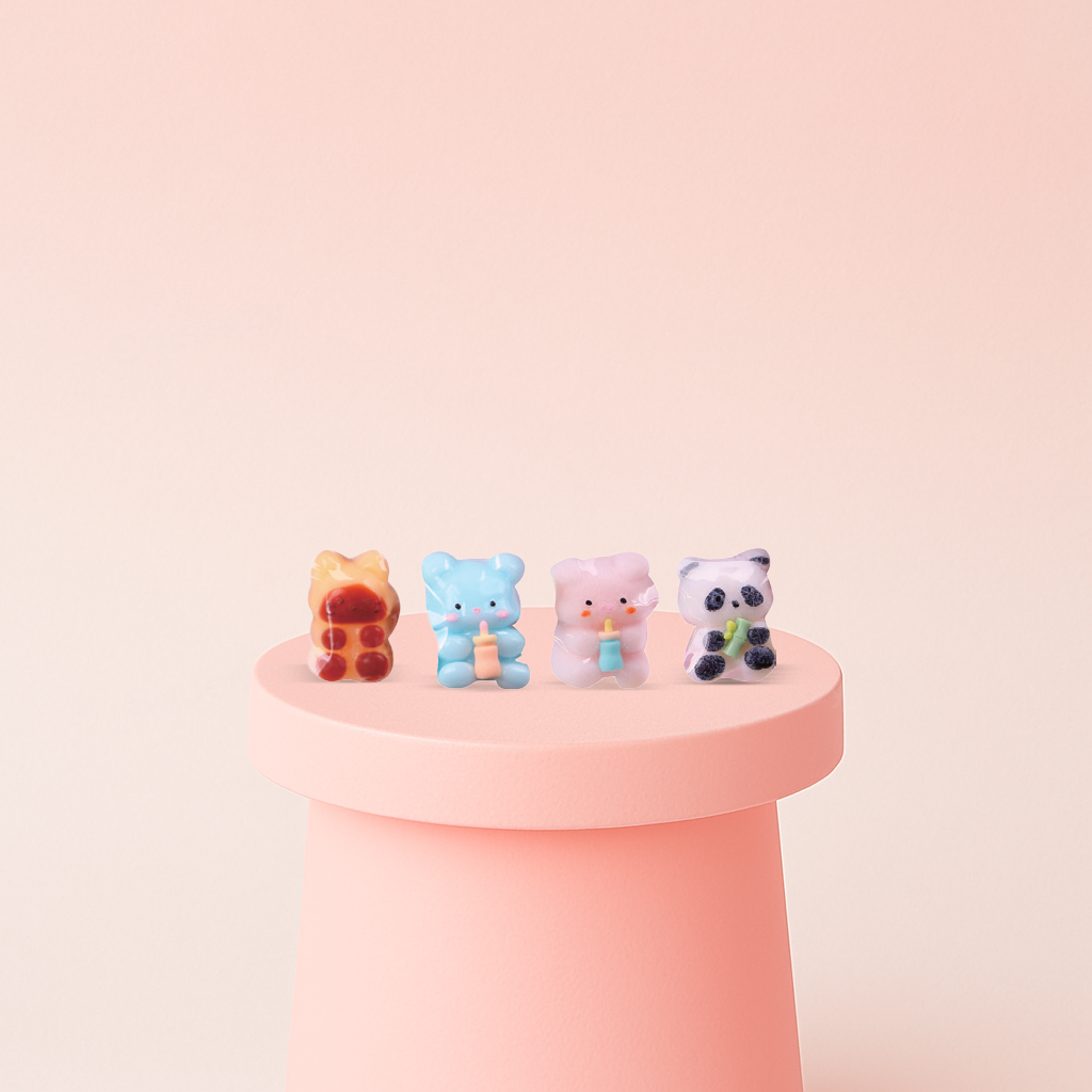 Cute Squishies Mix Styles featuring bear, panda, elephant, and pig mini slow-rising stress relief toys.