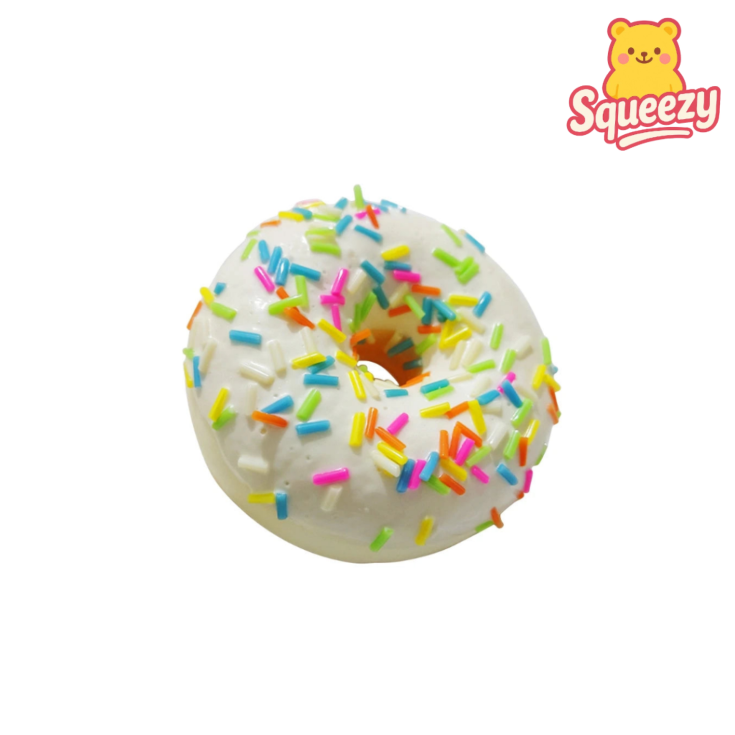 white Donut Squishy Stress Relief Toy